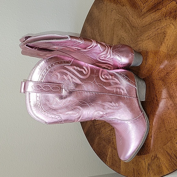 TRUE CRAFT Metalic Pink Western Boots, 8M, NIB - Picture 11 of 16